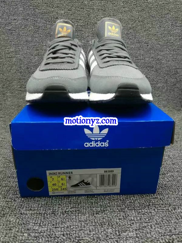 Real Boost Adidas Iniki Runner Boost Grey White